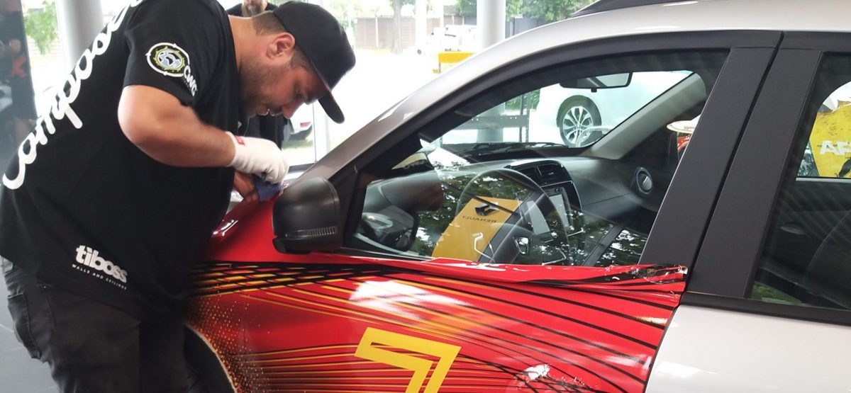Car wrapping the Composer