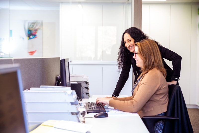 Sales team at work at Grafityp headquarters